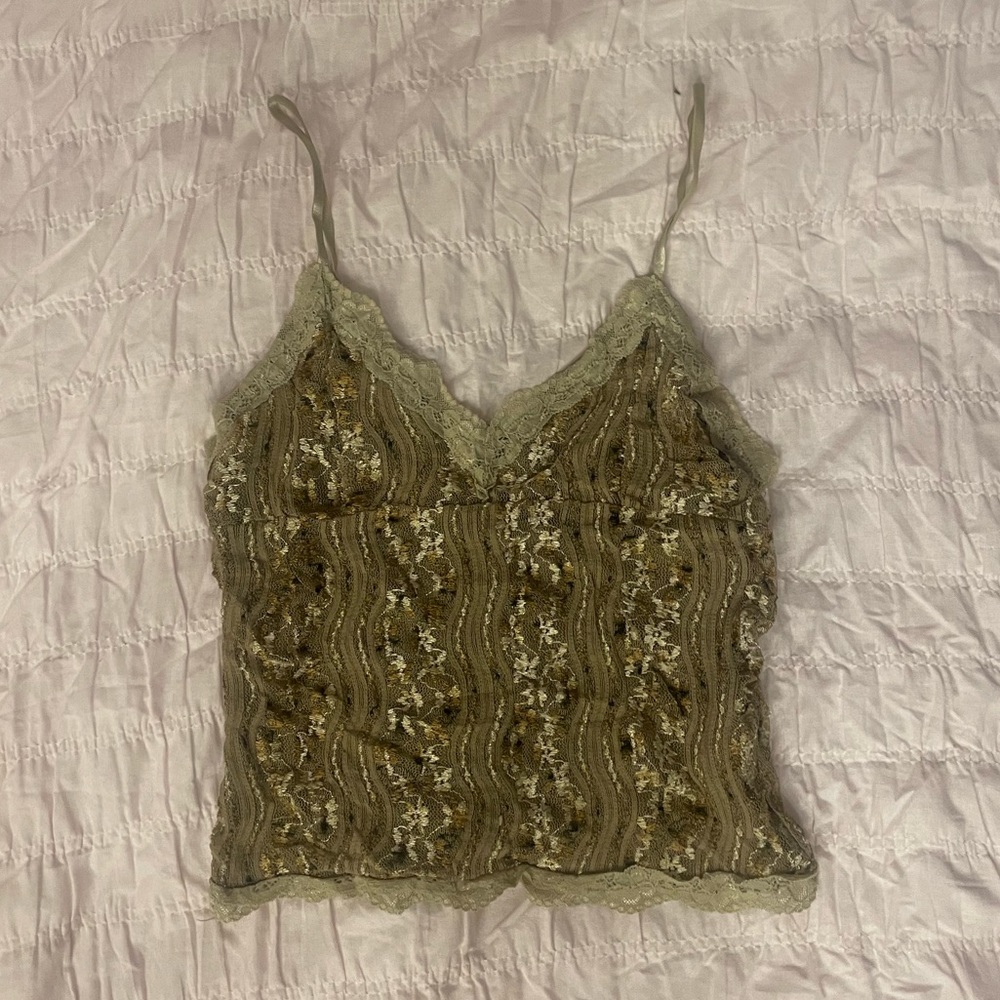 Infinitif Paris brown fairycore tank top